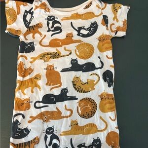 Winter water factory Cat friends gold yellow summer romper baby onesie 6 months